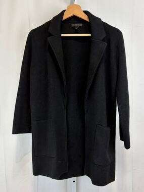 J.CREW Sophie Open Front Sweater Knit Blazer Jacket J0244 Black Size 2XS XXS